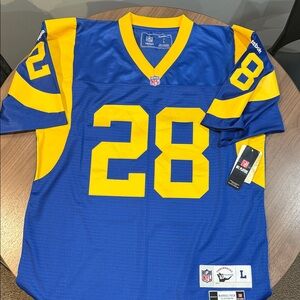 Reebok Men's Blue Jersey with Yellow Highlights